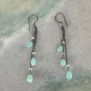 Elegant Blue Drop Earrings